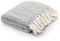 Blanket Cotton bedspread with herringbone pattern 160 × 210 cm grey - Deka