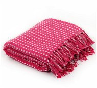 Cotton bedspread with squares 160 × 210 cm pink - Blanket
