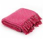 Blanket Cotton bedspread with squares 160 × 210 cm pink - Deka