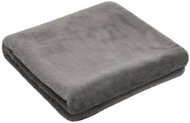 Bedspread 100 × 150 cm artificial rabbit fur dark grey - Blanket