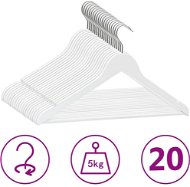 20 pcs of anti-slip white hardwood wardrobe hangers - Hanger