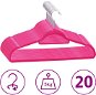 20 pcs of non-slip pink velvet wardrobe hangers - Hanger