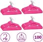 100 pcs of non-slip pink velvet wardrobe hangers - Hanger