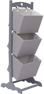 Shelf with 3 baskets dark grey 35 × 35 × 102 cm wood - Shelving Unit