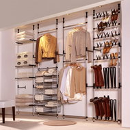 Telescopic shoe rack with bars aluminium - Shoe Rack