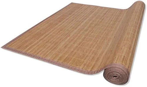 Rectangular brown bamboo mat \ carpet 80 × 200 cm - Doormat - Main image