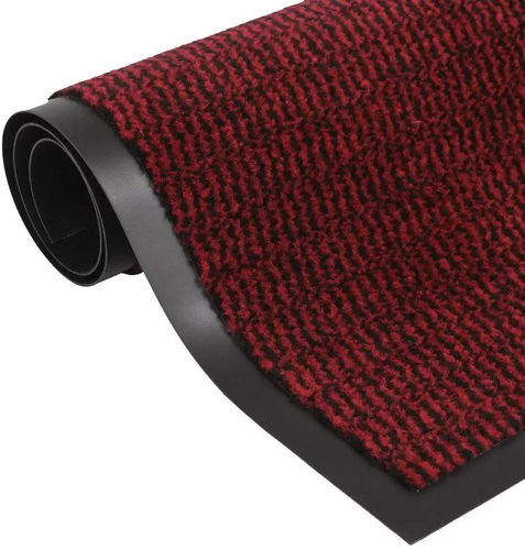 Anti-dust rectangular tufted mat 90 × 150 cm red - Doormat - Main image