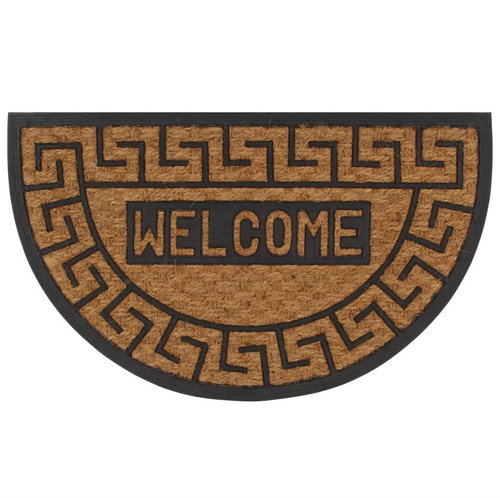 Coir and rubber mat semicircular 45 × 75 cm - Doormat - Main image
