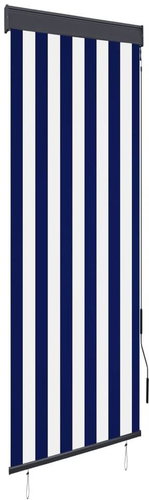 Outdoor roller blind 60 × 250 cm blue and white - Roller Blind - Main image