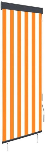 Outdoor roller blind 60 × 250 cm white-orange - Roller Blind - Main image