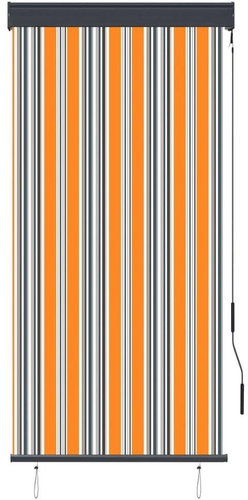 Outdoor roller blind 80 × 250 cm yellow-blue - Roller Blind - Main image