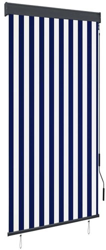 Outdoor roller blind 100 × 250 cm blue and white - Roller Blind - Main image