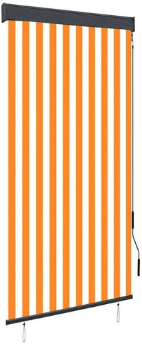 Outdoor roller blind 100 × 250 cm white-orange - Roller Blind - Main image