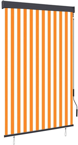 Outdoor roller blind 120 × 250 cm white-orange - Roller Blind - Main image