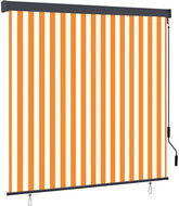 Outdoor roller blind 160 × 250 cm white-orange - Roller Blind