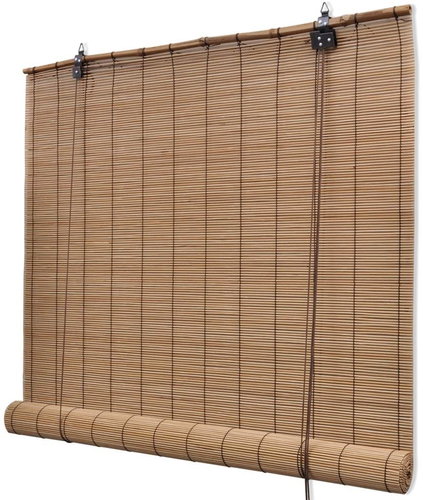 Bamboo roller blind 100 × 220 cm brown - Roller Blind - Main image
