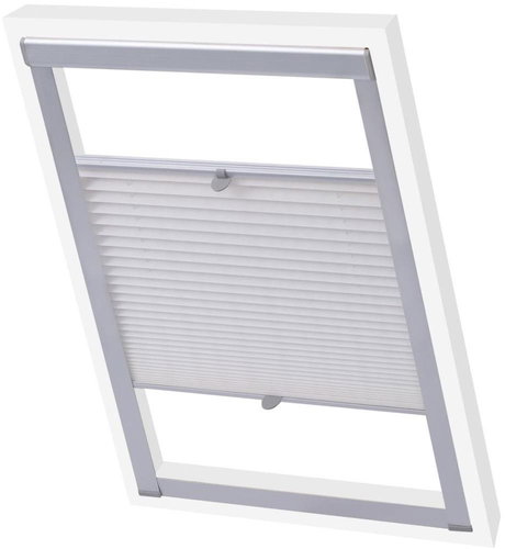 Pleated roller blind white C02 - Roller Blind - Main image