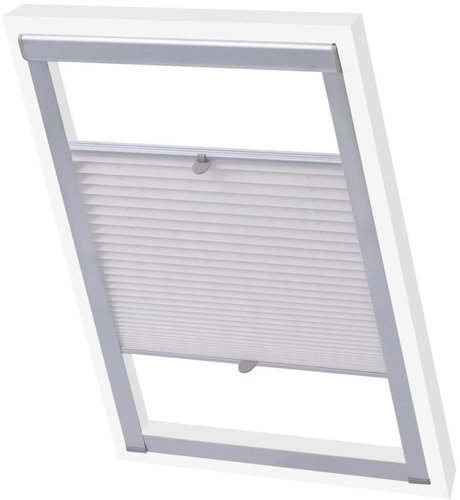 White pleated roller blind F06 - Roller Blind - Main image