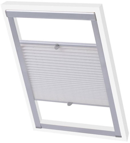 White pleated roller blind M08\308 - Roller Blind - Main image