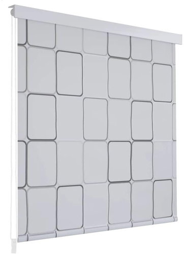 Shower roller blind 120 × 240 cm with square pattern - Roller Blind - Main image