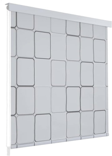 Shower roller blind 160 × 240 cm with square pattern - Roller Blind - Main image