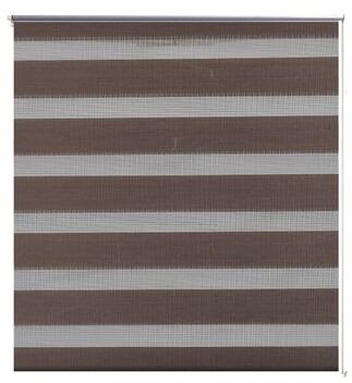 Roller blind day and night \ Zebra \ Twinroll 40x100 cm coffee - Roller Blind - Main image