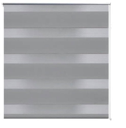 Roller blind day and night \ Zebra \ Twinroll 50x100 cm grey - Roller Blind - Main image