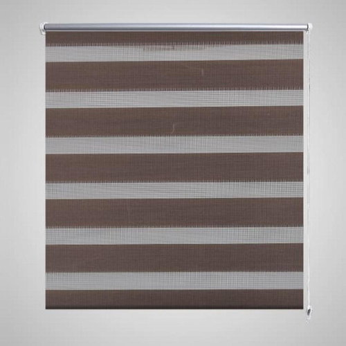 Roller blind day and night \ Zebra \ Twinroll 50x100 cm coffee - Roller Blind - Main image