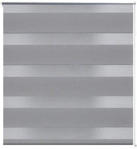 Roller blind day and night \ Zebra \ Twinroll 60x120 cm grey - Roller Blind - Main image