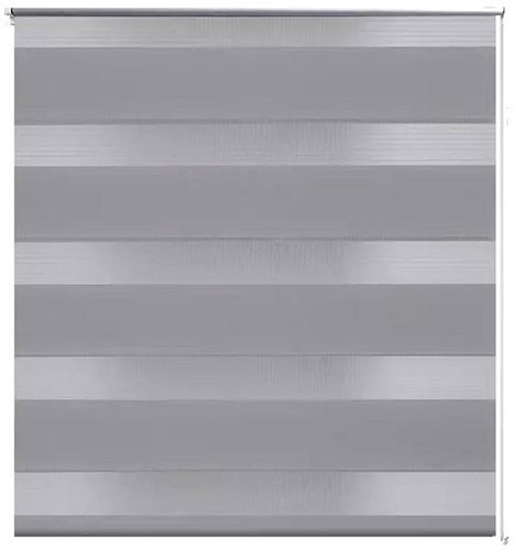 Roller blind day and night \ Zebra \ Twinroll 70x120 cm grey - Roller Blind - Main image
