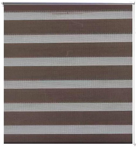 Roller blind day and night \ Zebra \ Twinroll 70x120 cm coffee - Roller Blind - Main image
