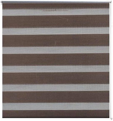 Roller blind day and night \ Zebra \ Twinroll 80x175 cm coffee - Roller Blind - Main image