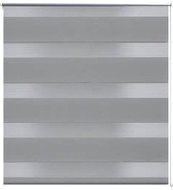 Roller blind day and night \ Zebra \ Twinroll 120x175 cm grey - Roller Blind