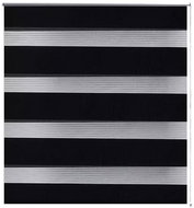 Roller blind day and night \ Zebra \ Twinroll 140x175 cm black - Roller Blind