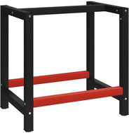 Metal workbench frame 80 × 57 × 79 cm black and red - Desk