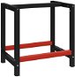 Metal workbench frame 80 × 57 × 79 cm black and red - Workbench