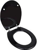 Toilet seat MDF with lid simple design black - Toilet Seat