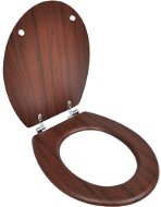 Toilet seat MDF with lid simple design brown - Toilet Seat