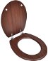 Toilet seat MDF with lid simple design brown - Toilet Seat