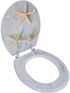 Toilet seat MDF with lid design starfish - Toilet Seat