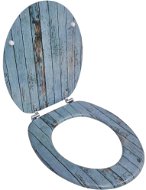 Toilet seat made of MDF with lid, printed with old wood motif - Toilet Seat