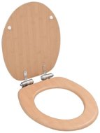 Toilet seat with slow folding function MDF bamboo motif - Toilet Seat
