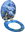Toilet seat with slow folding function MDF dolphin motif