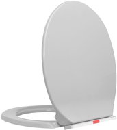 Toilet seat with slow folding quick release light grey oval - Toilet Seat