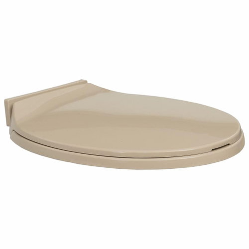 Slow folding toilet seat beige oval - Toilet Seat - Main image