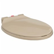 Toilet seat with slow folding quick release beige oval - Toilet Seat