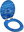 Toilet seat with slow folding function MDF blue water drop