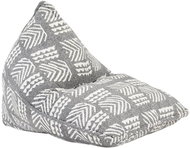 Sofa Bag Grey Textile Patchwork - Bean Bag