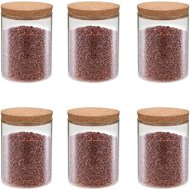 Glass Jars with Cork Lid 6 pcs 650ml - Container
