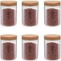 Glass Jars with Cork Lid 6 pcs 650ml - Container